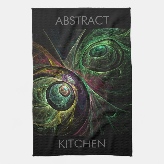 Eye to Eye Abstract Art Kitchen Towel (Vertical)