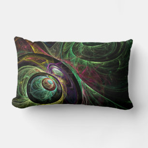 Eye to Eye Abstract Art Lumbar Pillow