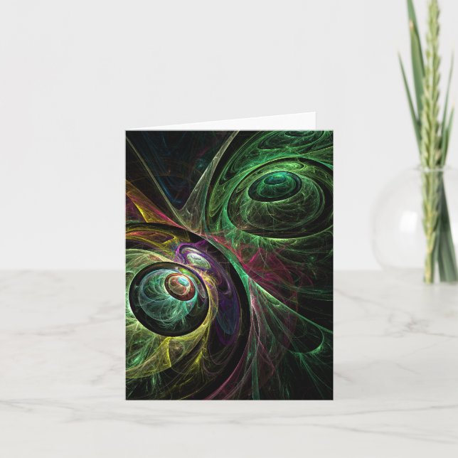 Eye to Eye Abstract Art Note Card (Front)