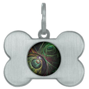 Eye to Eye Abstract Art Pet Name Tag