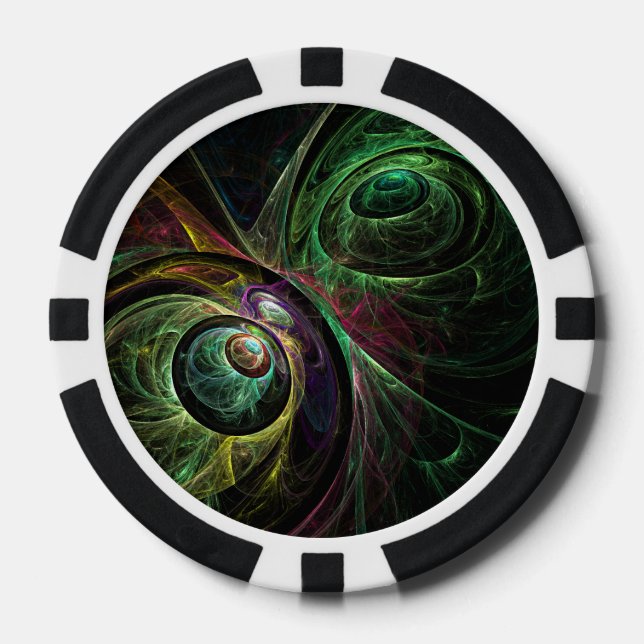 Eye to Eye Abstract Art Poker Chips (Front)