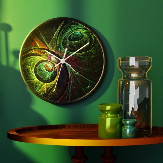 Eye to Eye Abstract Art Round Large Clock (Eye to Eye Abstract Art Round Clock)