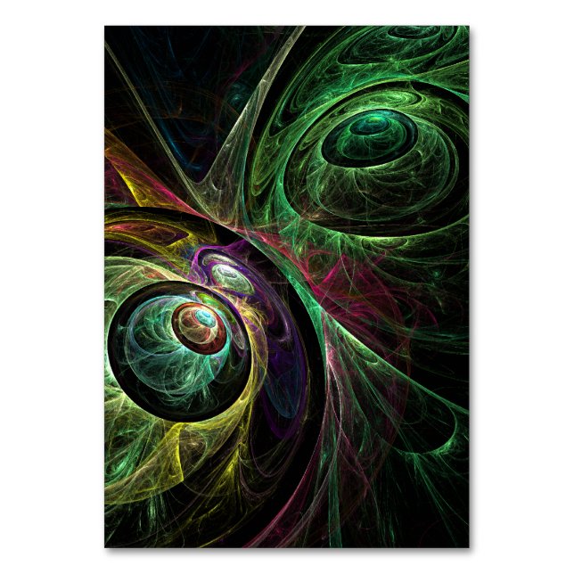 Eye to Eye Abstract Art Table Card (Front)