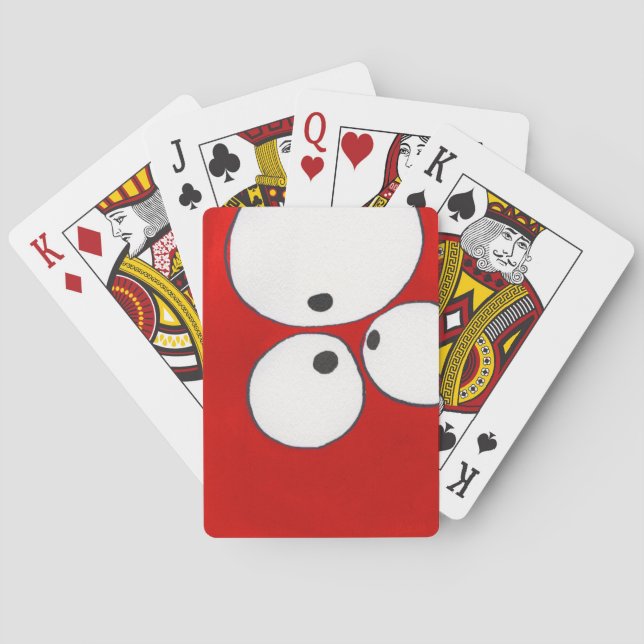 Eye to Eye to Eye, Red,  Playing Cards (Back)