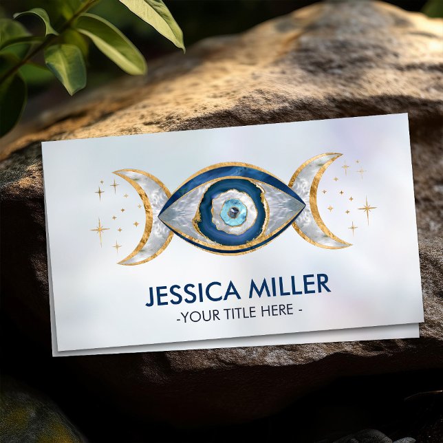 Eye - Triple Moon - Gemstone and gold Business Card (Creator Uploaded)