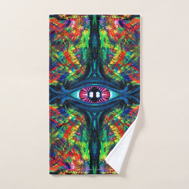 Eye Twisted and Trippy Painting Hand Towel (Hand Towel)