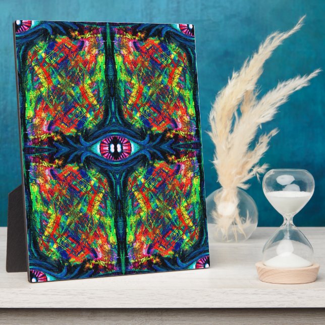 Eye Twisted and Trippy Painting Plaque (Side)