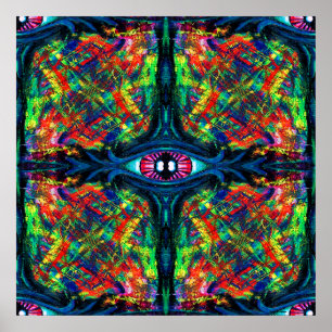 Eye Twisted and Trippy Painting Poster