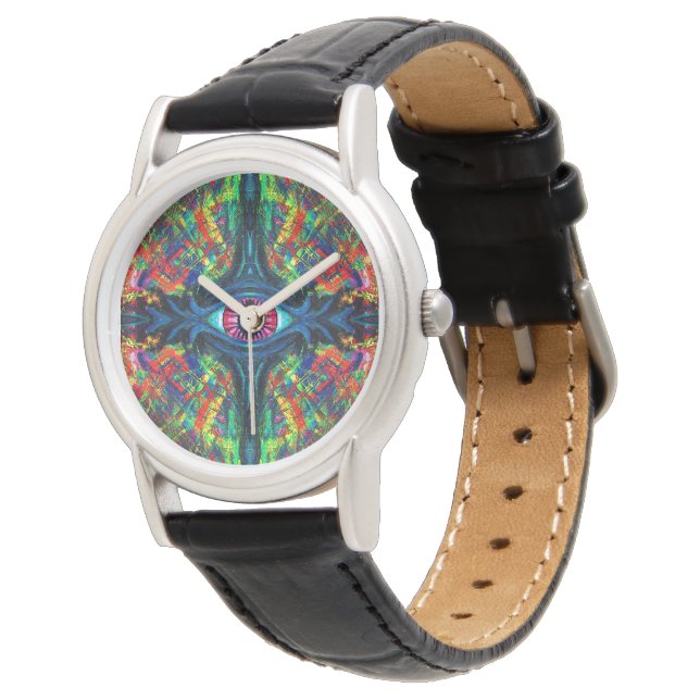 Eye Twisted and Trippy Painting Watch (Angled)