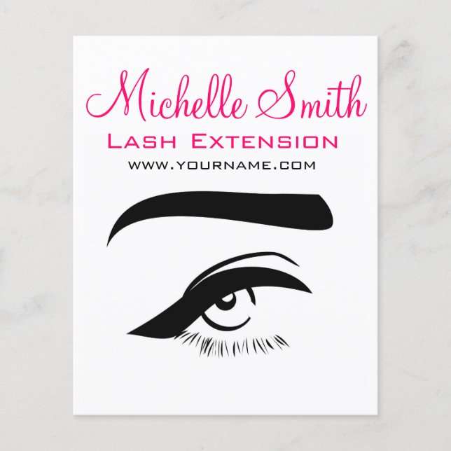 Eye with eyeliner lash extension branding flyer (Front)
