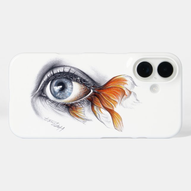 Eye with fish tail Surreal drawing art Case-Mate iPhone Case (Back (Horizontal))