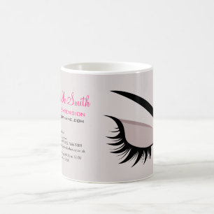 Eye with long lashes lash extension branding coffee mug