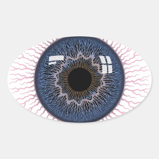 Eyeball -517 oval sticker (Front)