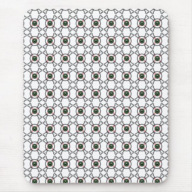 Eyeball and Crossbones (light backgrounds) Mouse Pad (Front)