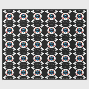 Eyeball-and-Crossbones Wrapping Paper
