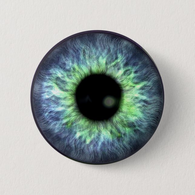 Eyeball Blue Green Gift Pretty 6 Cm Round Badge (Front)