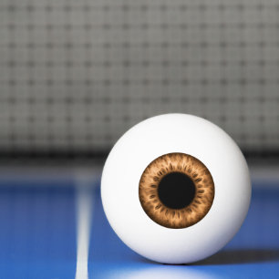 Eyeball brown iris eye funny prank joke novelty ping pong ball