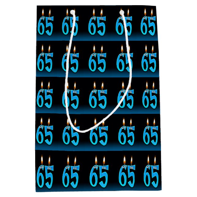 eyeball candles for 65th birthday medium gift bag (Front)