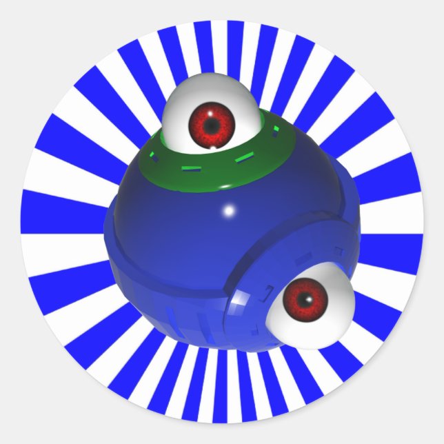 eyeball classic round sticker (Front)