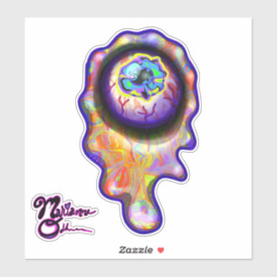 Eyeball Crying Paint Splash Tears Emoji Sticker