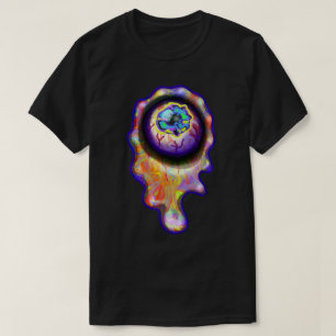 Eyeball Crying Rainbow Tears Graffiti Paint Drip  T-Shirt