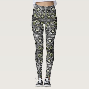 Eyeball Ghosts Creepy Gothic Halloween Art Leggings