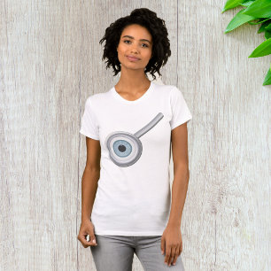 Eyeball In Magnifying Glass Womens T-Shirt