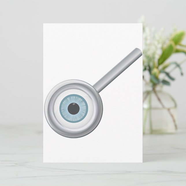 Eyeball Magnifying Glass Fun Eye Inspection  Invitation (Creator Uploaded)