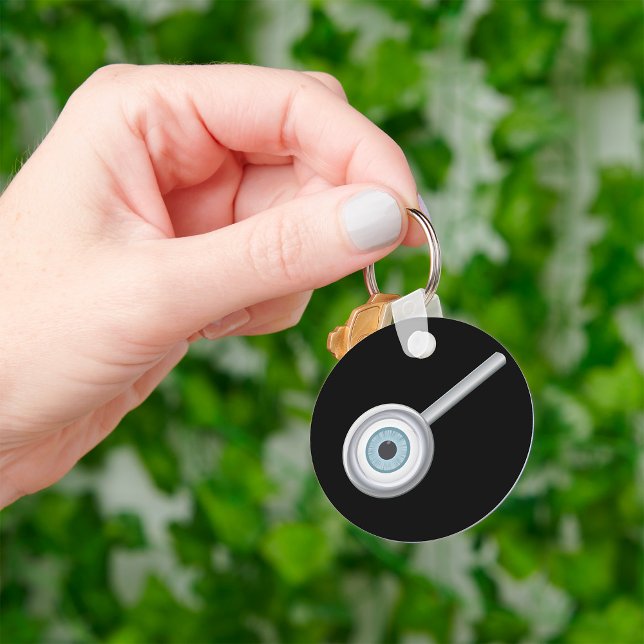 Eyeball Magnifying Glass Fun Eye Inspection  Key Ring (Creator Uploaded)