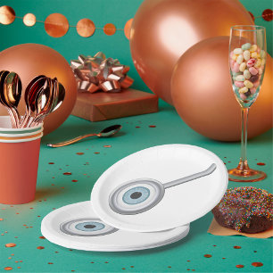 Eyeball Magnifying Glass Fun Eye Inspection Paper Plate
