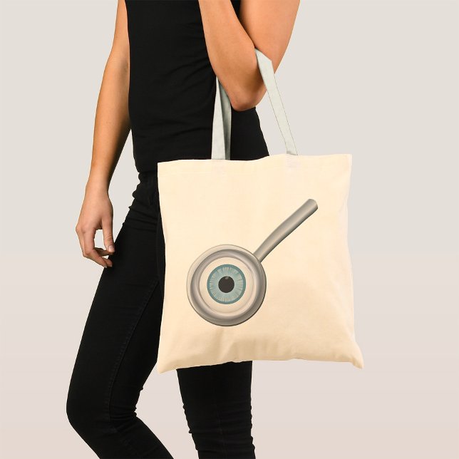Eyeball Magnifying Glass Fun Eye Inspection  Tote Bag (Creator Uploaded)