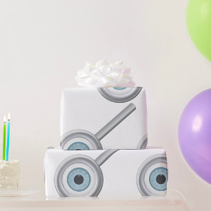 Eyeball Magnifying Glass Fun Eye Inspection Wrapping Paper