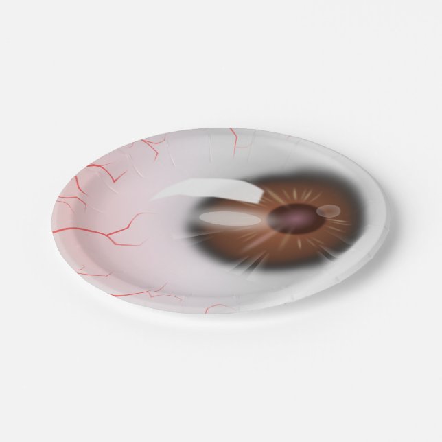 Eyeball Paper Plate (Angled)
