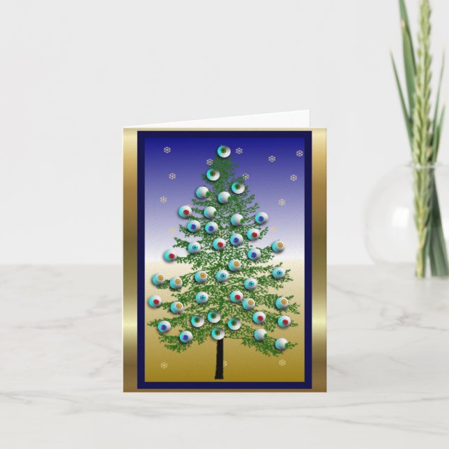 Eyeball Tree Holiday Card (Front)