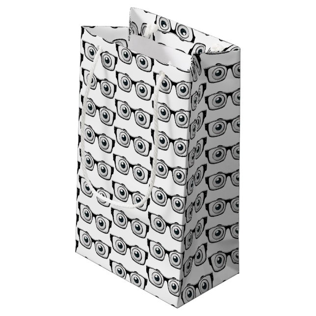 Eyeballs with black frame glasses small gift bag (Back Angled)