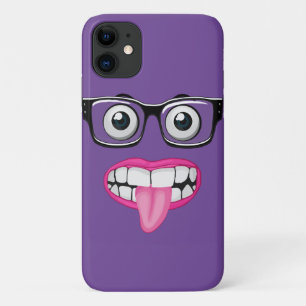 eyeballs with glasses and mouth iPhone 11 case
