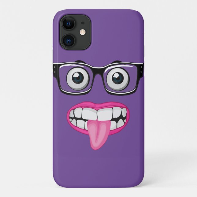 eyeballs with glasses and mouth Case-Mate iPhone case (Back)