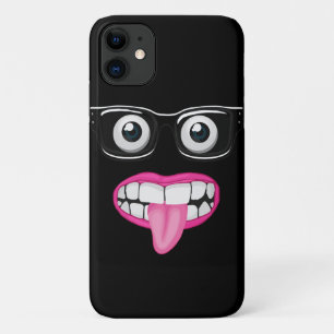 eyeballs with glasses and mouth iPhone 11 case