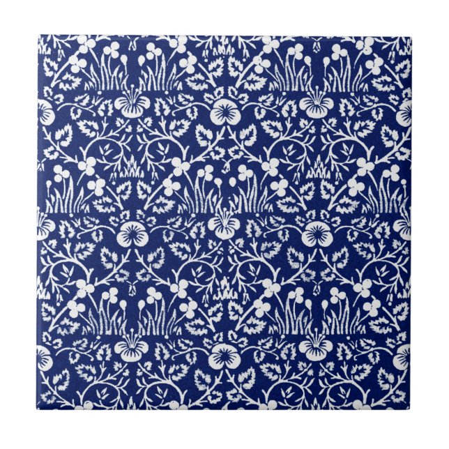 Eyebright Pattern, William Morris Ceramic Tile (Front)