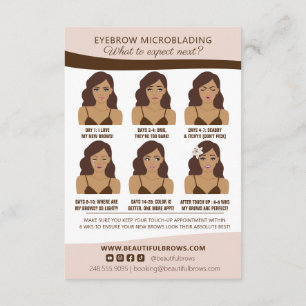 Eyebrow Aftercare & Appointment Reminder Enclosure Card
