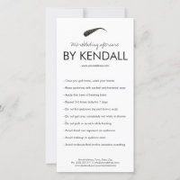 Eyebrow Aftercare Simple White Instruction