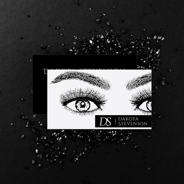 Eyebrow Artist Professional | Black and White Business Card (Creator Uploaded)