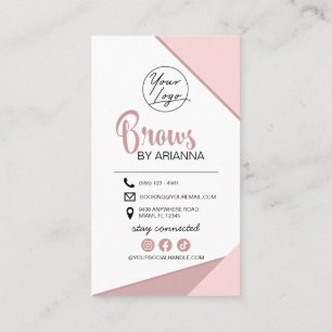 Eyebrow Lamination Aftercare Instructions Business Card
