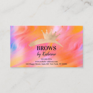 Eyebrow Micorblade Logo Aftercare Logo Holograph  Business Card