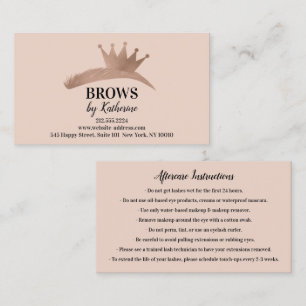 Eyebrow Micorblade Logo Aftercare Rose Logo Royal Business Card
