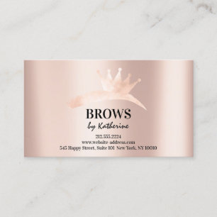 Eyebrow Micorblading Logo Aftercare Rose Logo Business Card