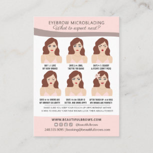 Eyebrow Microblading Aftercare & Appointment Busin Business Card