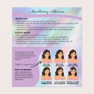 Eyebrow Microblading Brow Aftercare & Appointment  Business Card