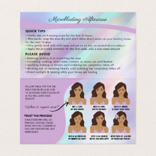Eyebrow Microblading Brow Aftercare & Appointment  Business Card