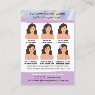 Eyebrow Microblading Brow Aftercare & Appointment  Business Card